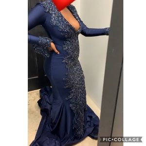 Evening gown .. worn once . Size 6 . Custom made .